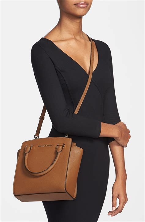 michael kors selma brown medium|Michael Kors selma medium crossbody.